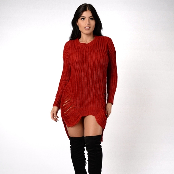 Fashion Nova Sweaters - FASHION NOVA RED SWEATER SIZE 2X